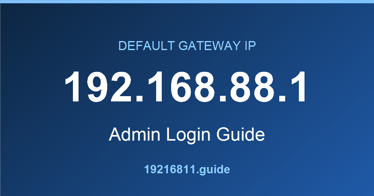 192.168.88.1 default gateway admin login guide